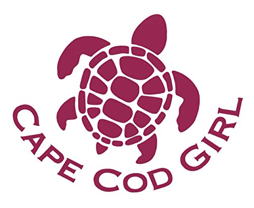 Custom Sea Turtle Cape Cod Girl Vinyl Decal - Beach Bumper Sticker, for Tumblers, Laptops, Car Windows - Personalized Cape Cod Gift-WickedGoodz