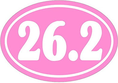 WickedGoodz Pink 26.2 Marathon Vinyl Decal - Runners Bumper Sticker - Perfect for Running and Marathoners Gift-WickedGoodz