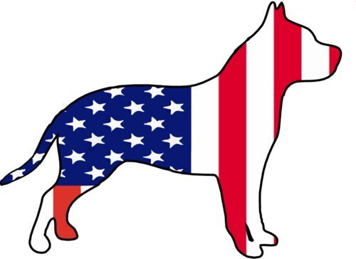 WickedGoodz Die Cut American Flag Pitbull Decal - Pit Bull Bumper Sticker - Perfect American Pit Bull Terrier Owner Gift-WickedGoodz