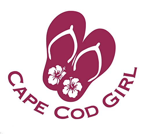 Custom Flip Flop Cape Cod Girl Vinyl Decal-WickedGoodz