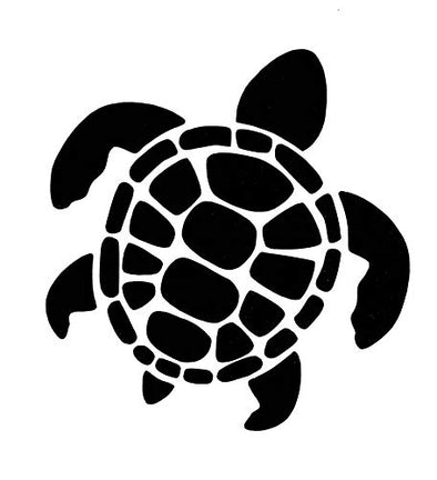 WickedGoodz Die Cut Sea Turtle Decal - Turtle Bumper Sticker, for Cups Tumblers Windows Laptops, Perfect Beach Gift-WickedGoodz