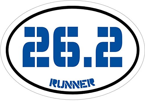 WickedGoodz Blue 26.2 Runner Marathon Vinyl Window Decal - Marathon Bumper Sticker - Perfect for Runners and Marathoners Gift-WickedGoodz