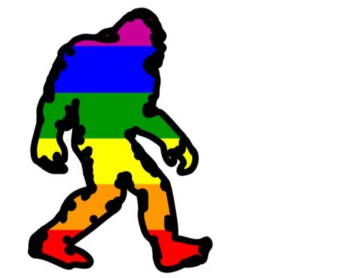 WickedGoodz Rainbow Bigfoot Vinyl Decal - Sasquatch Bumper Sticker - Gay Rights Support-WickedGoodz
