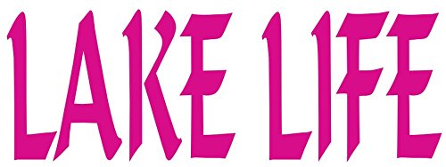 WickedGoodz Pink Lake Life Vinyl Window Decal Transfer - Lake Life Bumpers Sticker - Perfect Lake Home Gift-WickedGoodz