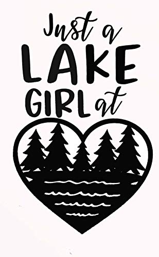 Custom Personalized Vinyl Lake Girl At Heart Decal - Lake Life Bumper Sticker, for Tumblers, Laptops, Car Windows-WickedGoodz