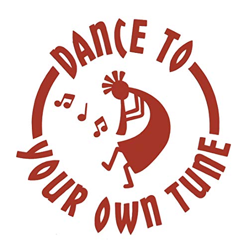 Custom Kokopelli Decal - Music Southwestern Bumper Sticker, for Tumblers, Laptops, Car Windows, Tribal Art Design, Dance to Your Own Tune-WickedGoodz