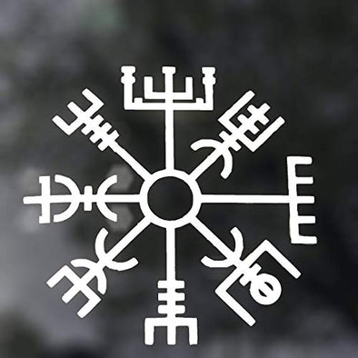 Vegvísir Viking Compass Vinyl Decal - Viking Bumper Sticker - Perfect Norse Rune Scandinavian Gift-WickedGoodz