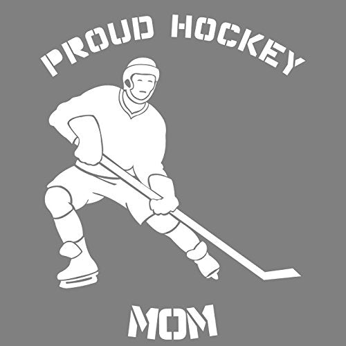 WickedGoodz Proud Hockey Mom Vinyl Decal Transfer - Sports Bumper Sticker - Perfect Ice Hockey Mom Gift-WickedGoodz
