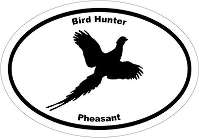 WickedGoodz Oval Vinyl Bird Hunter Pheasant Decal, Bird Hunting Bumper Sticker, Upland Hunting Gift-WickedGoodz