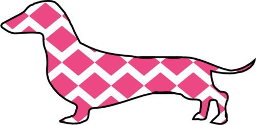 Pink Die Cut Dachshund Decal - Dog Bumper Sticker - Perfect Wiener Dog Owner Gift-WickedGoodz