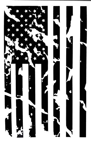 Custom Distressed American Flag Vinyl Decal-WickedGoodz