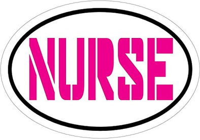 WickedGoodz Pink Vinyl Nurse Decal - Nursing Bumper Sticker - Perfect Nursing RN LPN CNA Ma Graduate Pinning Gift-WickedGoodz