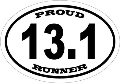 WickedGoodz Proud 13.1 Half Marathon Vinyl Window Decal - 13.1 Bumper Sticker -Perfect Runners Gift-WickedGoodz