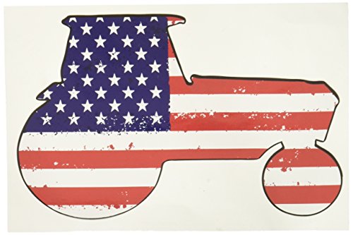 WickedGoodz American Flag Tractor Vinyl Decal - Farm Bumper Sticker - Perfect-WickedGoodz