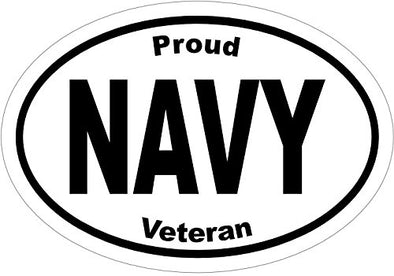 WickedGoodz Proud Navy Veteran Navy Vinyl Sticker - Navy Bumper Sticker - Navy Sticker - Military Sticker - Veteran Decal - Perfect Navy Gift, Made in The USA-WickedGoodz