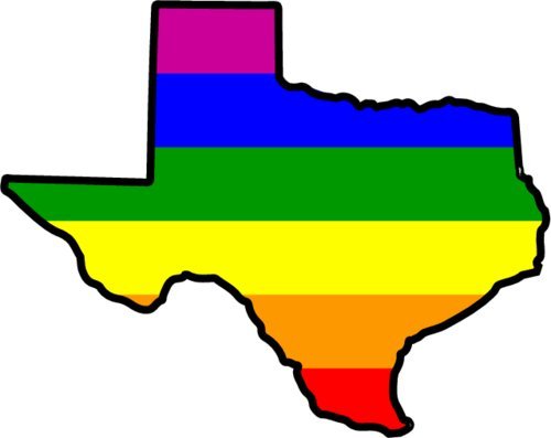 WickedGoodz Vinyl Rainbow Texas Decal - State Bumper Sticker - Perfect Gay Lesbian Texan Souvenir Gift-WickedGoodz