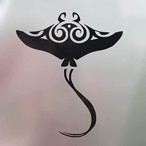 Custom Tribal Manta Ray Vinyl Decal - Personalized Sticker - Pick Your Size and Color-WickedGoodz