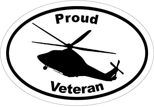 WickedGoodz Oval Vinyl Proud Veteran Decal - Military Bumper Sticker - Perfect Vet Gift-WickedGoodz