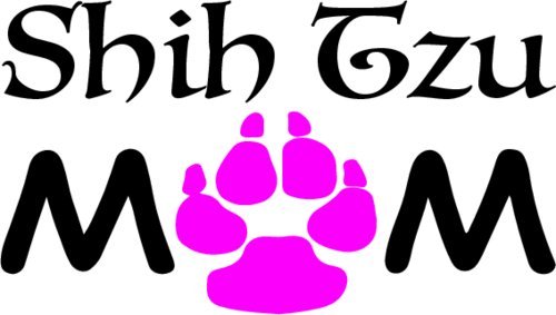 WickedGoodz Shih TZU Mom Vinyl Window Decal Transfer - Dog Bumper Sticker - Perfect Mother Gift-WickedGoodz