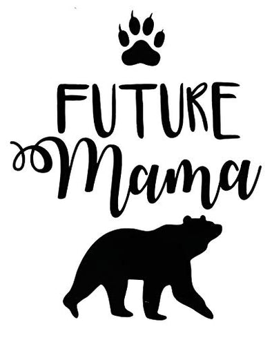 Personalized Future Mama Bear Vinyl Decal - Dad Bumper Sticker, for Tumblers, Laptops, Car Windows - Pick Size and Color-WickedGoodz