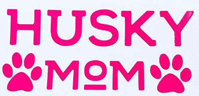 Custom Husky Mom Vinyl Dog Decal Siberian Husky Breed Bumper Sticker-WickedGoodz