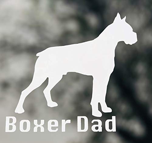 Custom Boxer Dad Vinyl Dog Decal-WickedGoodz