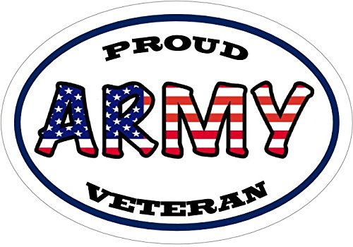 WickedGoodz American Flag Proud Army Veteran Vinyl Sticker - Army Bumper Sticker - Veteran Decal - Perfect Army Veteran Gift - Made in The USA-WickedGoodz