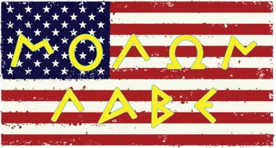 WickedGoodz American Flag Molon Labe Vinyl Decal - Patriotic Bumper Sticker - Perfect 2nd Amendment Gun Supporter Gift-WickedGoodz
