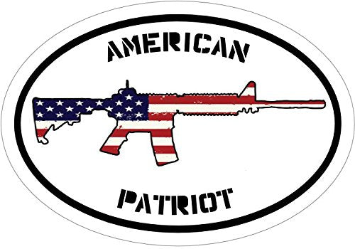 WickedGoodz Red White and Blue American Patriot AR-15 Vinyl Window Decal - Patriotic Bumper Sticker - Perfect 2nd Amendment Pro Gun Gift-WickedGoodz