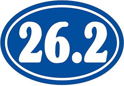 WickedGoodz Oval Blue 26.2 Marathon Vinyl Decal - Runners Bumper Sticker - Perfect for Runners and Marathoners Gift-WickedGoodz