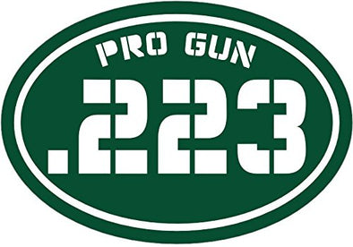 Oval Green Pro Gun Ar-15 223 Vinyl Decal - Patriotic Bumper Sticker - 2nd Amendment Gift-WickedGoodz