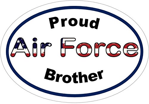WickedGoodz Proud AIR Force Brother Air Force Vinyl Sticker - Air Force Bumper Sticker - Air Force Sticker - Perfect Air Force Brother Military Gift - Made in The USA-WickedGoodz
