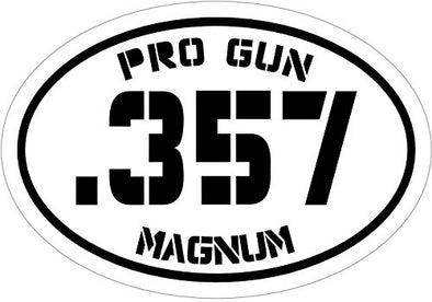 WickedGoodz Black Pro Gun Magnum 357 Vinyl Window Decal - Patriotic Bumper Sticker - Perfect 2nd Amendment Pistol Handgun Gift-WickedGoodz