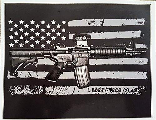 Distressed American Flag AR-15 Vinyl Decal