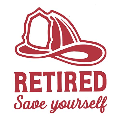 Custom Save Yourself Retired Firefighter Vinyl Decal - Fireman Bumper Sticker, for Laptops or Car Windows - Pick Size and Color Vinyl Transfer-WickedGoodz