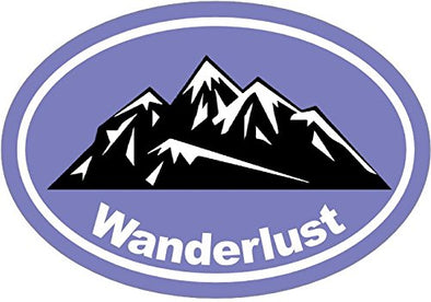 WickedGoodz Purple Wanderlust Mountain Vinyl Window Decal - Hiking Bumper Sticker - Perfect Hiker or Outdoor Explorer Gift-WickedGoodz