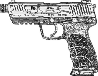 WickedGoodz Vinyl Handgun Decal - 2nd Amendment Bumper Sticker - Perfect Gun Shooting Sports Gift-WickedGoodz