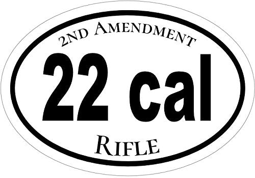 22 Cal Rifle 2nd Amendment Vinyl Window Decal-WickedGoodz