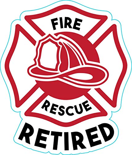 WickedGoodz Fire and Rescue Vinyl Decal - Retired Bumper Sticker - Perfect Firefighter Gift-WickedGoodz