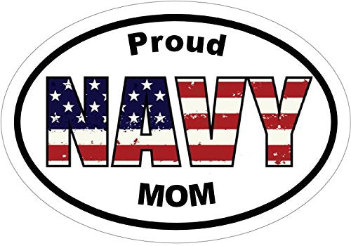 WickedGoodz Navy Decal - Proud Navy MOM Vinyl Sticker - Navy Mom Bumper Sticker - Navy Sticker - Perfect Navy Mother Gift - Proudly Made in The USA-WickedGoodz
