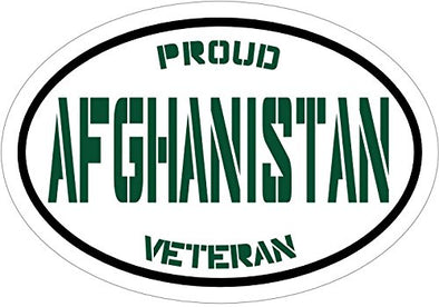 WickedGoodz Vinyl Green Proud Afghanistan Veteran Decal - Patriotic Bumper Sticker - Perfect Soldier Military Gift-WickedGoodz