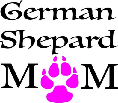 WickedGoodz German Shepherd Mom Vinyl Decal Transfer - Dog Bumper Sticker - Perfect K9 Owner Gift-WickedGoodz