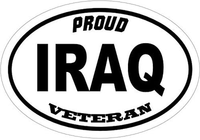 WickedGoodz Proud Iraq Veteran Vinyl Decal - Military Vet Bumper Sticker - Perfect Veteran Gift-WickedGoodz