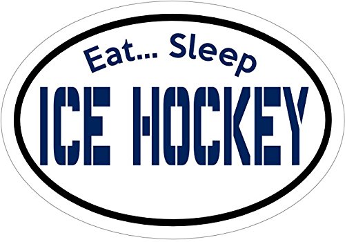 WickedGoodz Eat Sleep Ice Hockey Vinyl Decal - Sports Bumper Sticker - Perfect Ice Hockey Mom or Dad Gift-WickedGoodz