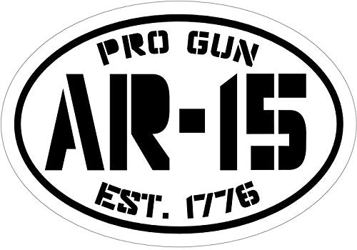 WickedGoodz Black Pro Gun Est 1776 AR-15 Vinyl Window Decal - Patriotic Bumper Sticker - Perfect 2nd Amendment Gift-WickedGoodz