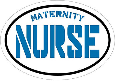 WickedGoodz Blue Maternity Nurse Vinyl Window Decal - RN Bumper Sticker - Pinning LPN RN CNA Gift-WickedGoodz