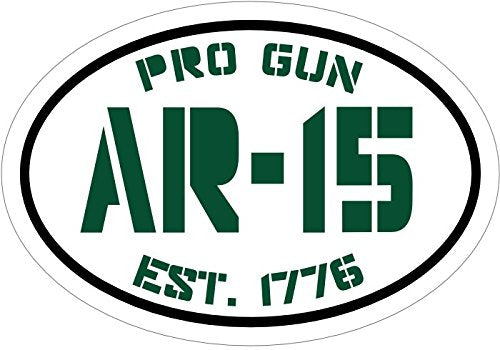 WickedGoodz Green Pro Gun Est. 1776 AR-15 Vinyl Window Decal - Patriotic Bumper Sticker - Perfect 2nd Amendment Gift-WickedGoodz