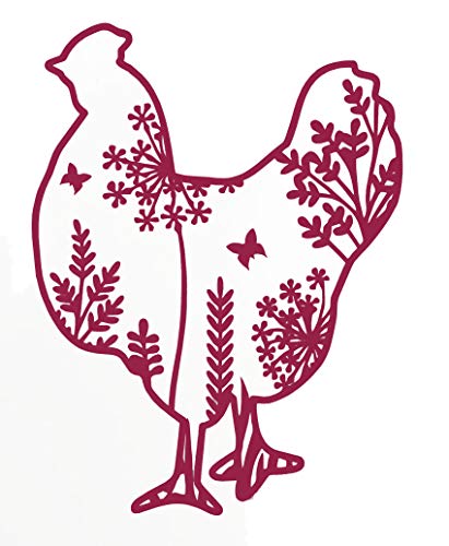 WickedGoodz Custom Chicken Vinyl Decal - Personalized Hen Sticker - Pick Your Size and Color-WickedGoodz