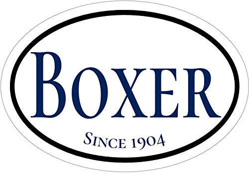 Oval Since 1904 Boxer Vinyl Sticker - Dog Breed Bumper Sticker - Perfect Boxer Gift-WickedGoodz