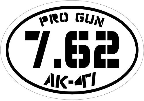 WickedGoodz Black 7.62 Pro Gun AK-47 Vinyl Window Decal - 2nd Amendment Bumper Sticker - Perfect Gun Rights Gift-WickedGoodz